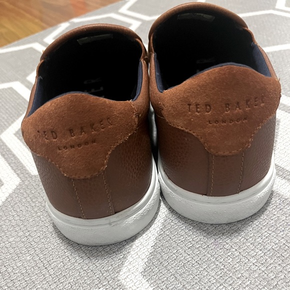 Men’s Ted Baker Leather Slip On Sneakers Shoes - Picture 3 of 6